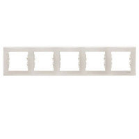 Schneider Senda Рамка пятерная горизонтальная Белый