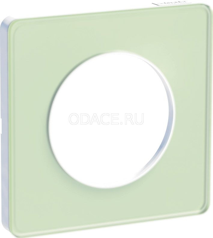 Schneider-Electric Odace Зеленый лед/Белый Рамка 1-я