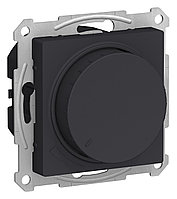 Светорегулятор поворотно-нажимной, 315Вт (7-157 Вт. LED), цвет Карбон (Schneider Electric ATLAS DESIGN)