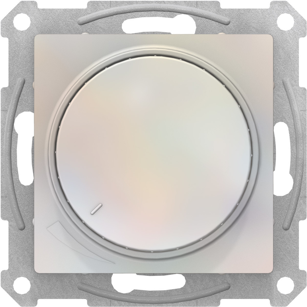 Светорегулятор поворотно-нажимной, 315Вт (7-157 Вт. LED), цвет Жемчуг (Schneider Electric ATLAS DESIGN) - фото 1 - id-p147593414