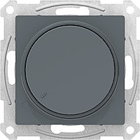 Светорегулятор поворотно-нажимной, 315Вт (7-157 Вт. LED), цвет Грифель (Schneider Electric ATLAS DESIGN)