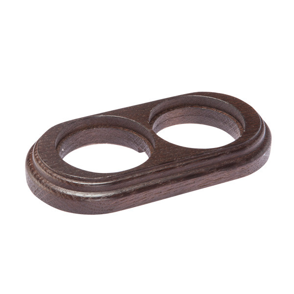 Рамка 2 поста Овал Венге