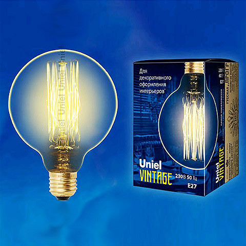 Ретро лампа Эдисона UNIEL IL-V-G80-60/GOLDEN/E27 VW01 - фото 1 - id-p147592025