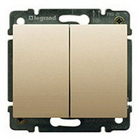Выключатель двухклавишный Legrand Galea life титан