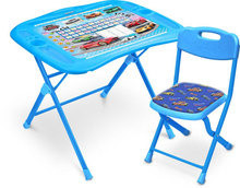Набор детской мебели Ника Большие гонки (3-7 лет) NKP1/6 органайзер\подставка\регулируемый наклон столешницы - фото 1 - id-p147615277