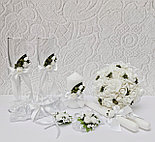 Набор свадебных свечей "Классика" для обряда "Семейный очаг" в белом цвете, фото 3