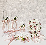 Набор свадебных свечей "Классика" для обряда "Семейный очаг" в пудровом цвете, фото 3