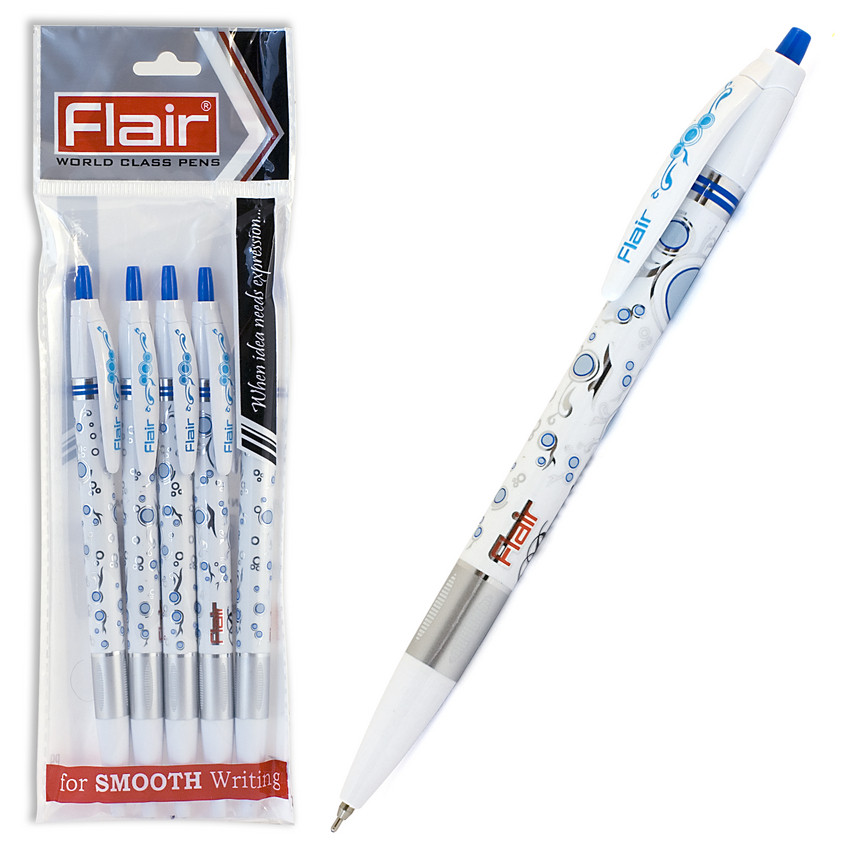 Ручка шариковая автоматическая FLAIR PASSION синяя (цена с НДС) - фото 2 - id-p73436225