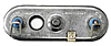 3406142 Нагревательный элемент (ТЭН) 1950W L235 R1+M160 для стиральной машины с отверстием под датчик, Италия, фото 2