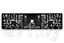 Рамка номера MITSUBISHI / Митсубиши (черная)