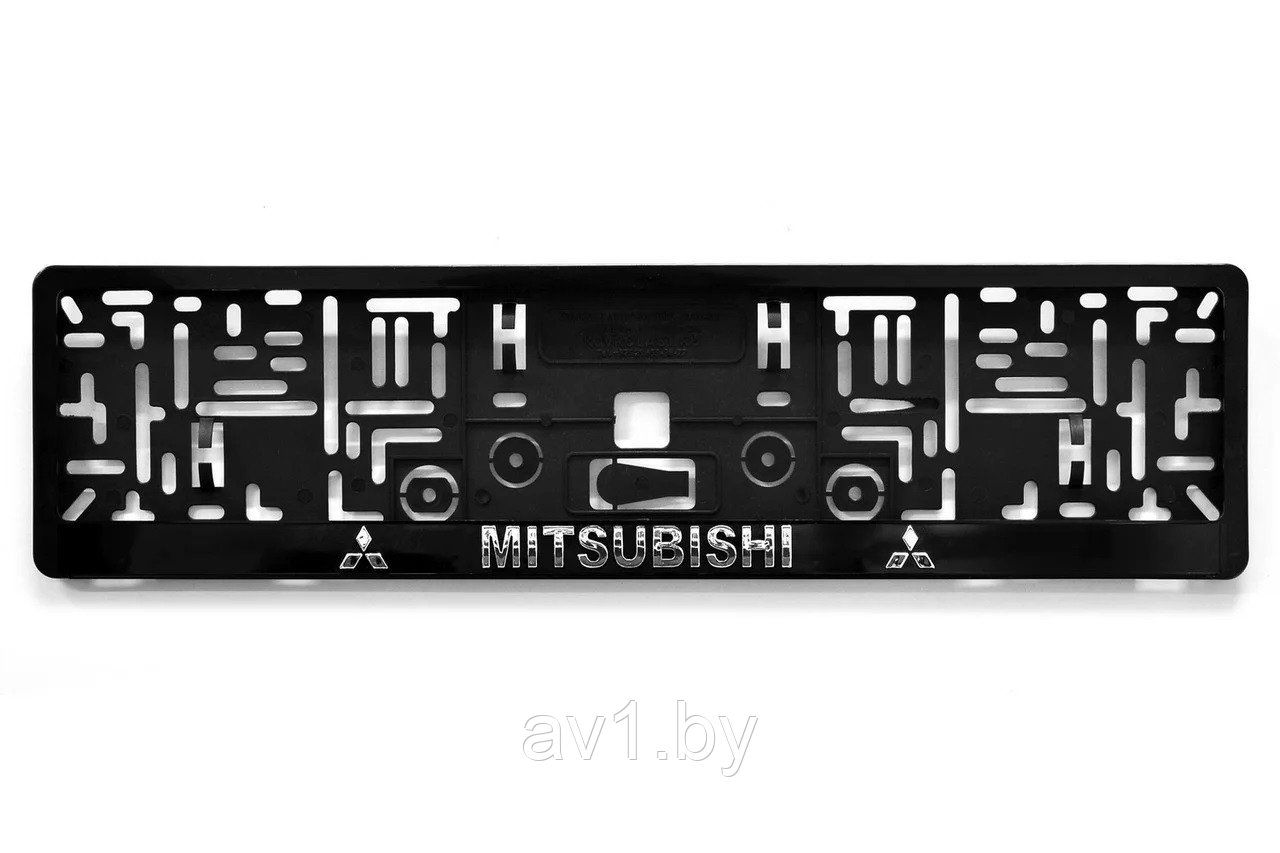 Рамка номера MITSUBISHI / Митсубиши (черная) - фото 1 - id-p147640050