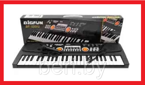 BF-530A2 Детский синтезатор Bigfun, пианино, микрофон, USB, MP3, запись, 49 клавиш - фото 1 - id-p147644179