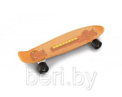 0151/2 Скейтборд, пенниборд 56 см PENNY с LED подсветкой, Долони (Doloni), оранжевый - фото 2 - id-p147647694
