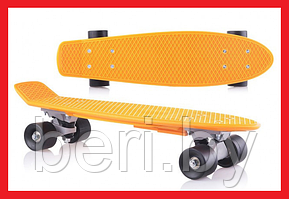 0151/2 Скейтборд, пенниборд 56 см PENNY с LED подсветкой, Долони (Doloni), оранжевый