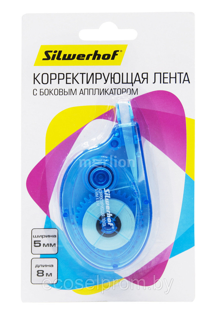 Лента коррект. Silwerhof 443018 8мх5мм с боковой подачей ленты блистер, фото 1