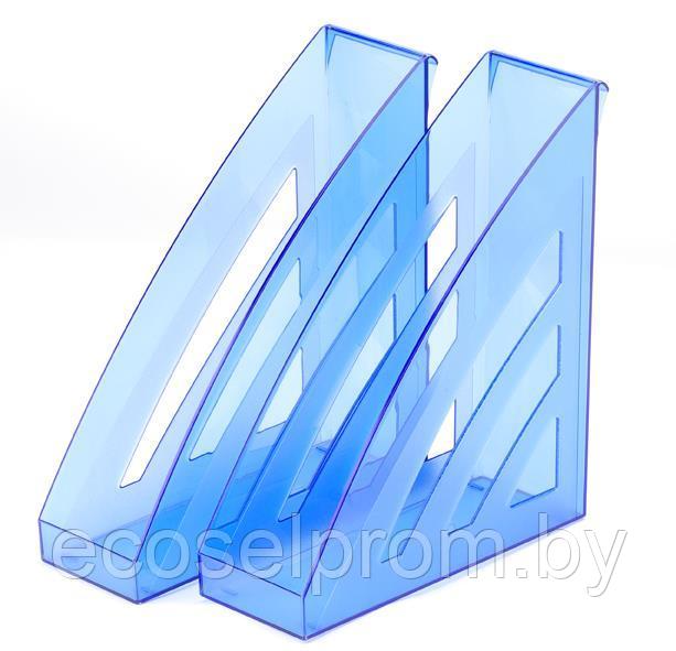 Лоток для бумаг прозрачный синий, фото 1