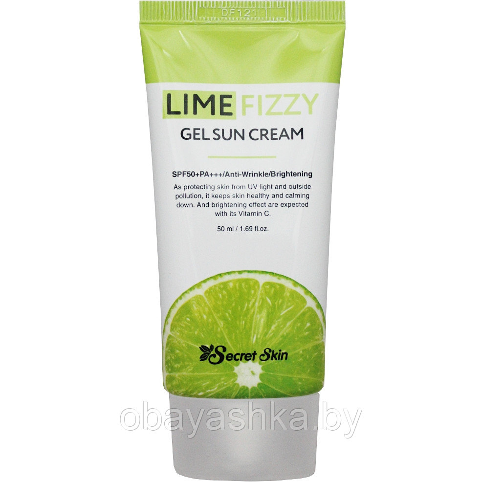 Солнцезащитный крем для лица с экстрактом лайма Secret Skin Lime Fizzy Gel Sun Cream SPF50+ PA+++ ,50 мл - фото 1 - id-p147659638