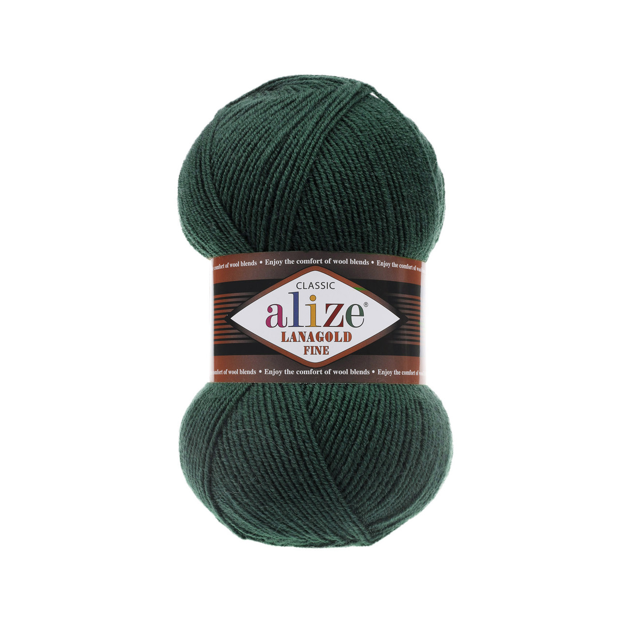 Пряжа Alize Lanagold fine цвет 426 тёмно-зеленый