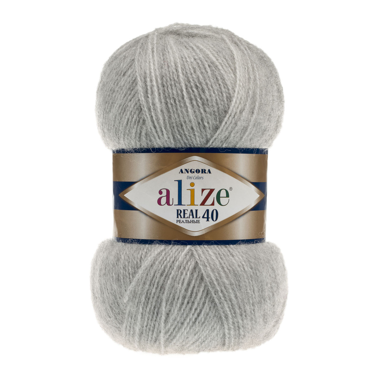 Пряжа Ализе Ангора Риал 40 (Alize Angora Real 40) цвет 614 серый меланж