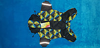 Комбинезон для собак на подкладке Флис - Весна/Осень с рисунком "3D желто синий"