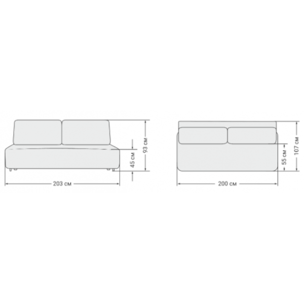 BOSS 2.0 Mini диван велюр Monolit серый - фото 5 - id-p130657132