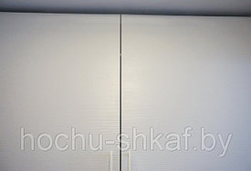 Белый шкаф с фурнитурой Hettich, inLine, фасады из пластика Egger ST-18 25