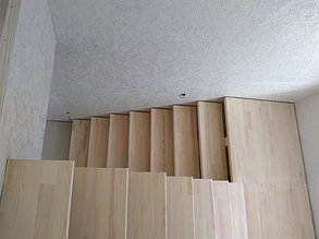 Лестница со ступенями и ограждением 2