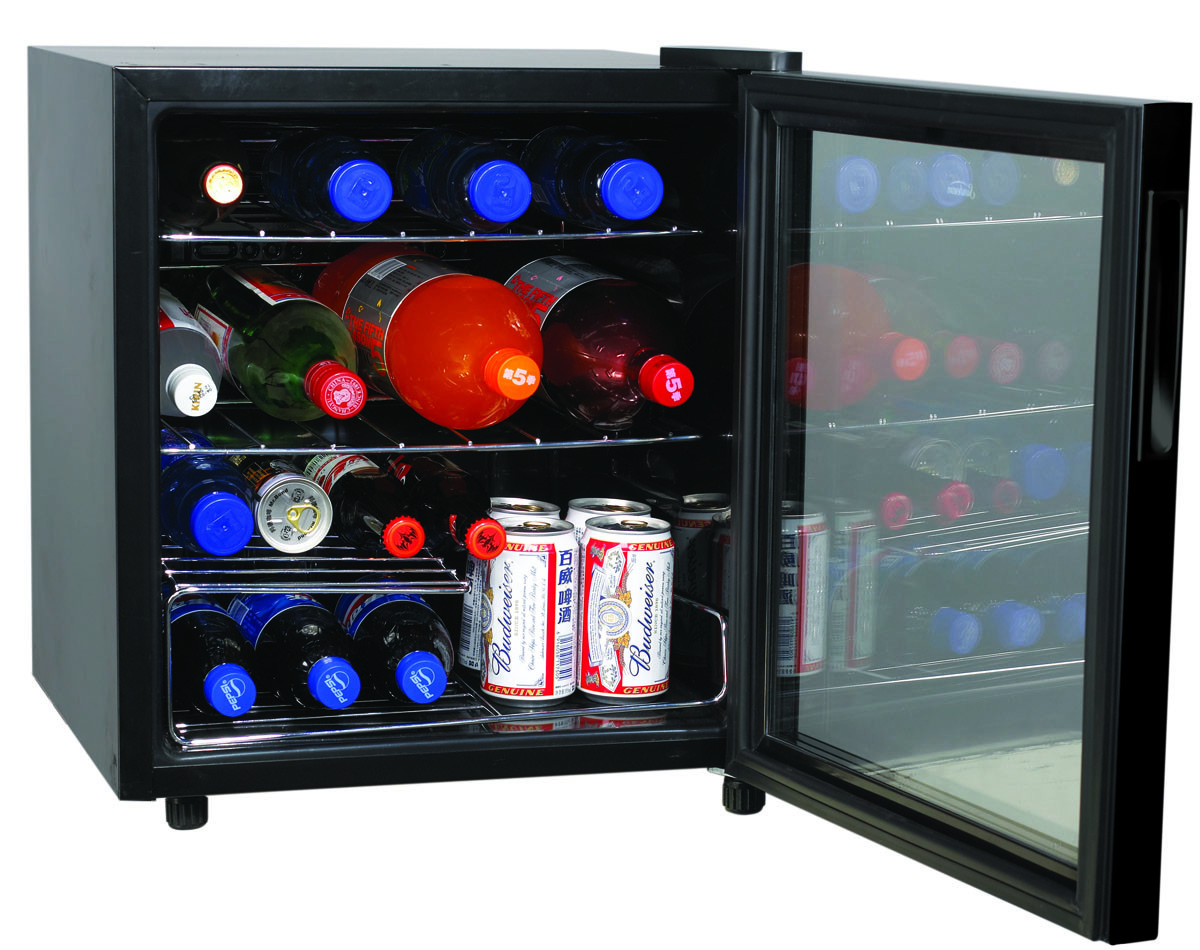 Шкаф холодильный со стеклом COOLEQ TBC-46 черный - фото 1 - id-p147704323