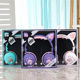 Наушники детские беспроводные с кошачьими ушками BK1 | цвет фиолетовый, фото 4