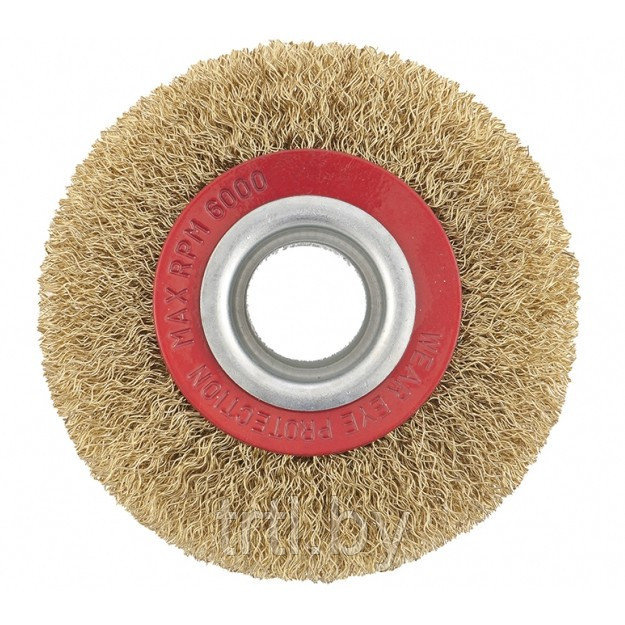 Щетка стальная 75х12мм штифт 6мм под дрель