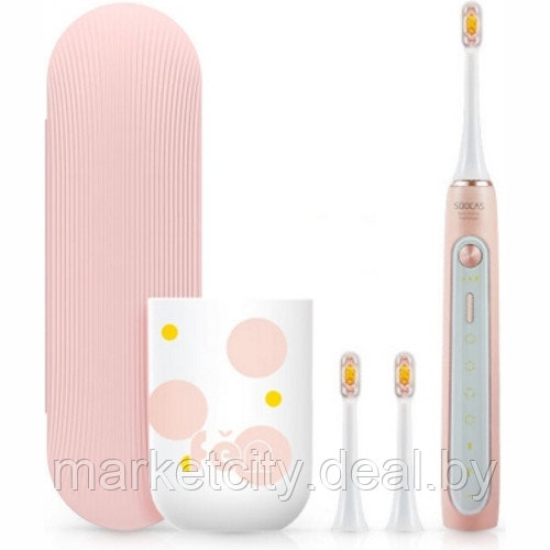 Электрическая зубная щетка Xiaomi Soocas Sonic Electric Toothbrush X5 (Global)+ 2 насадки, чехол, стакан - фото 3 - id-p147744548