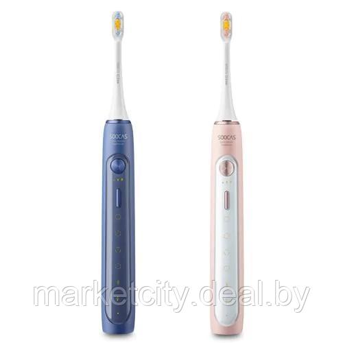 Электрическая зубная щетка Xiaomi Soocas Sonic Electric Toothbrush X5 (Global)+ 2 насадки, чехол, стакан - фото 4 - id-p147744548