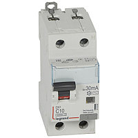 Дифф. авт. выключатель DX3, электромеханический, 1P+N, 10A, хар-ка C, 6kA, 30mA, тип AC, 2M