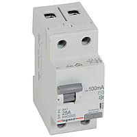 УЗО RX3, электромеханическое, 2P, 25A, 10kA,100mA, тип AC, 2M