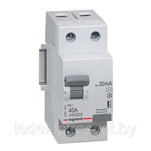 УЗО RX3, электромеханическое, 2P, 40A, 10kA, 30mA, тип AC, 2M - фото 1 - id-p147739108