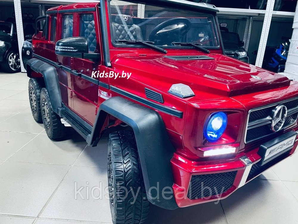 Детский электромобиль RiverToys Mercedes-Benz G63 AMG 4WD X555XX (черный) лицензия - фото 2 - id-p12892898