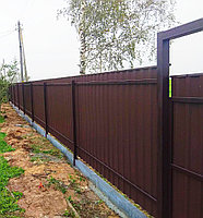 Забор из профнастила 1.5 метра двухсторонний