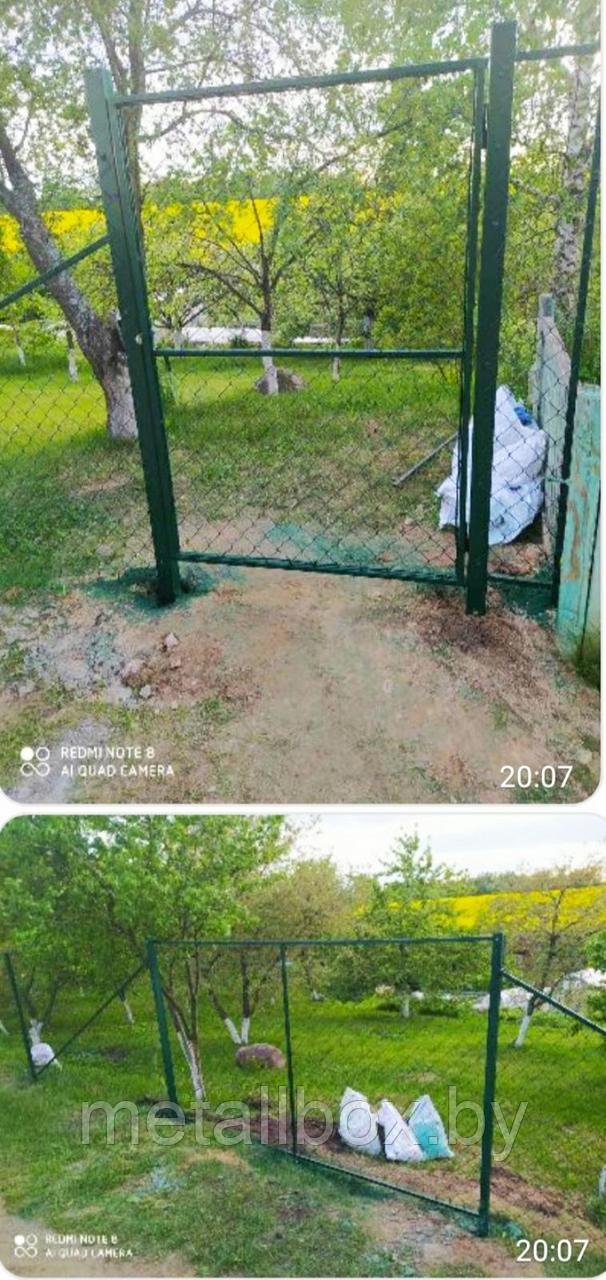 Забор из сетки-рабицы в ПВХ 1.5 метра - фото 2 - id-p147757733