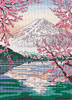 Набор для вышивания крестом "Фудзияма и озеро Кавагути".