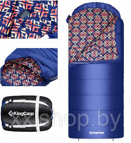 Спальный мешок KingCamp Superior 400XL -18°C 2003 blue (правая), фото 2