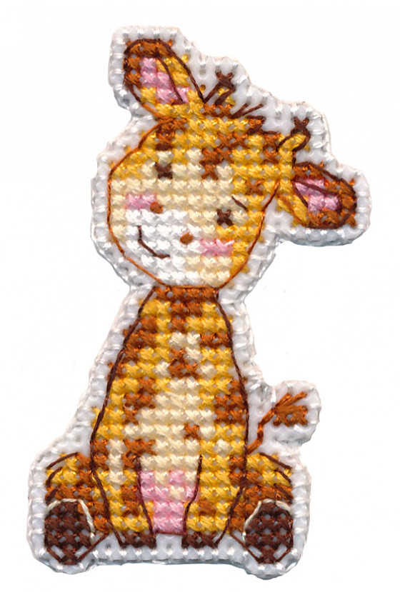 Набор для вышивания крестом "Значок-жираф". - фото 1 - id-p147792580