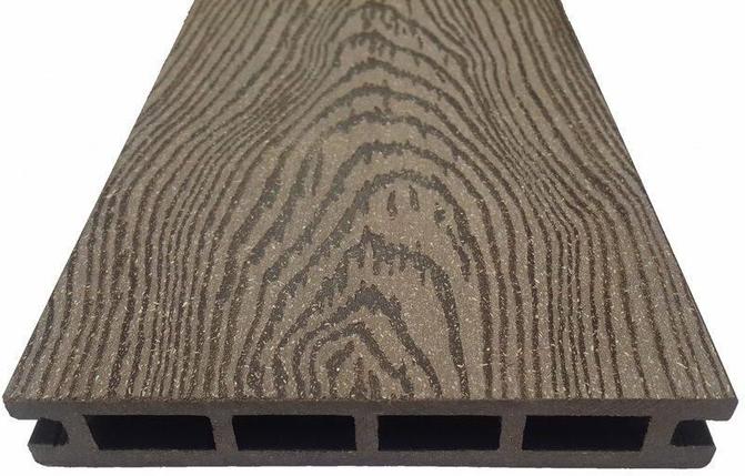 Террасная доска из ДПК марки Holzhof с тиснением "кольца дерева", фото 2