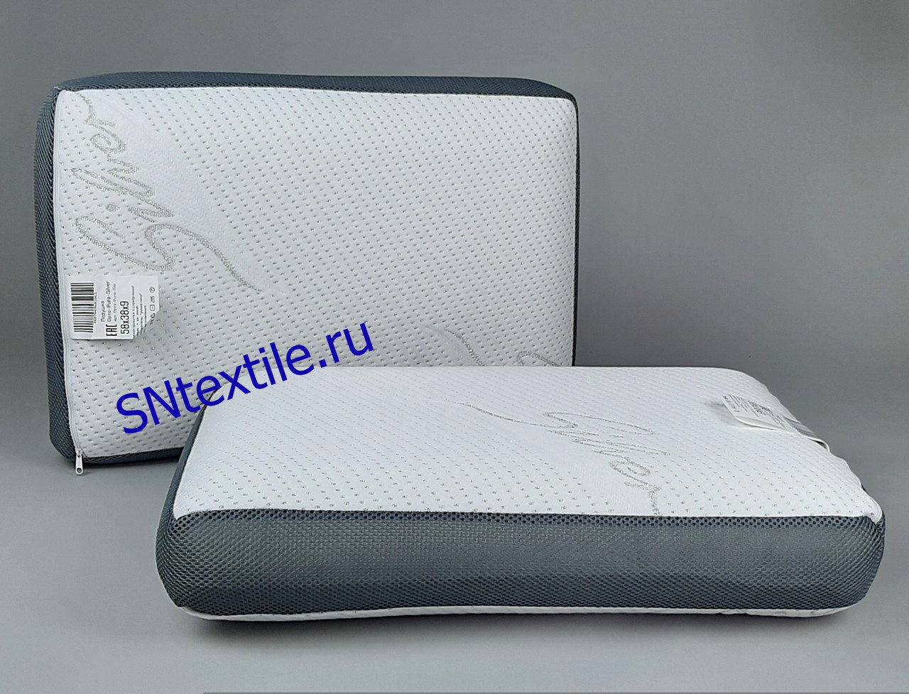 Подушка с эффектом памяти Сильвер ПЬЮР 58х38х9 "СН-Текстиль" Орто-Pure-Silver - фото 5 - id-p127503880