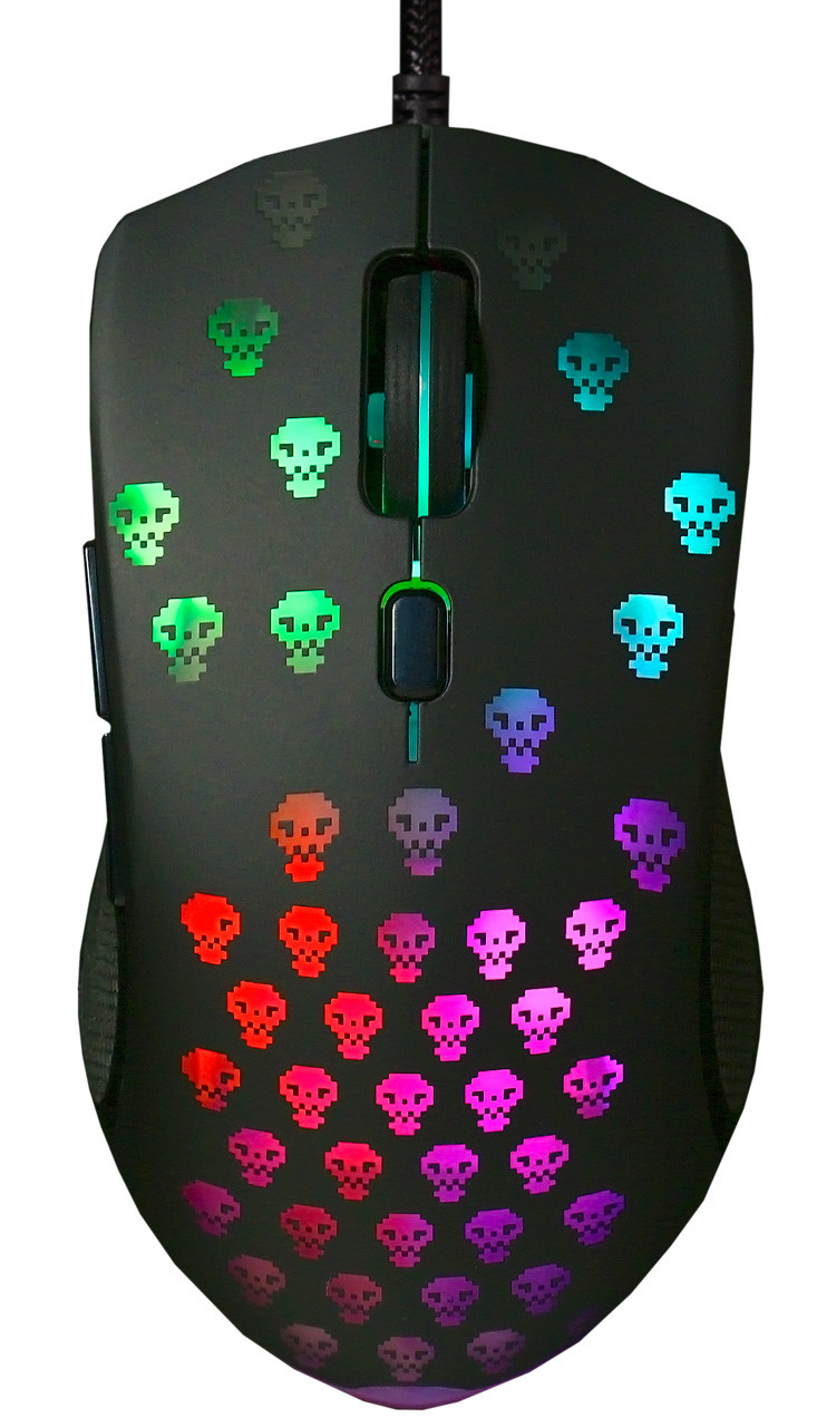Мышь игровая проводная Smartbuy RUSH Skull черная (SBM-718G-K)/40