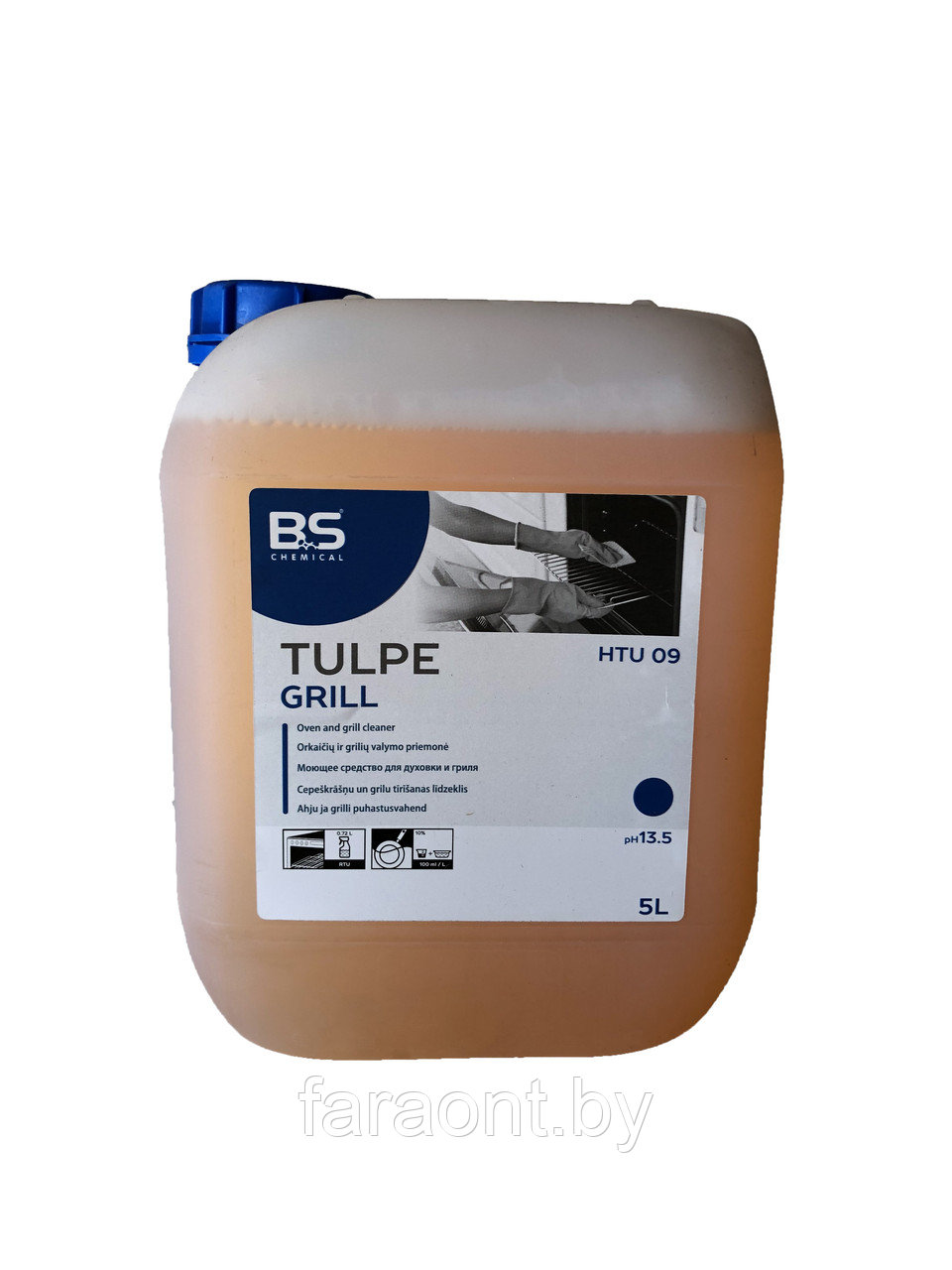 Щелочное средство для удаления нагара с поверхностей Tulpe Grill 5 л - фото 1 - id-p127872958