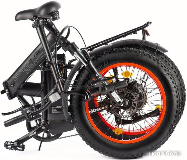 Электровелосипед Volteco Bad Dual 2020 (черный/зеленый) - фото 5 - id-p147802282