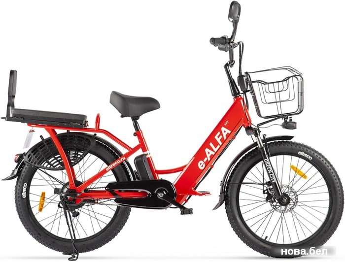 Электровелосипед Eltreco Green City E-Alfa Fat 2020 (красный) - фото 1 - id-p147802289
