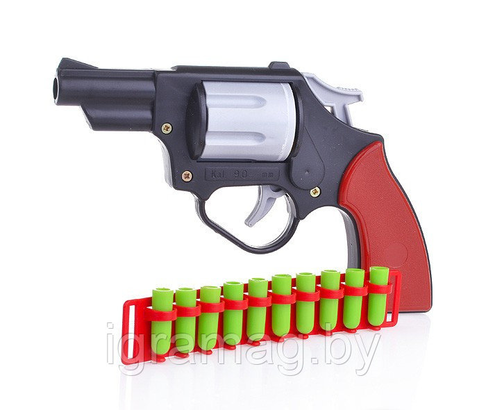 Игрушечный пистолет Револьвер с патронами 18,5 см. - фото 1 - id-p147811866
