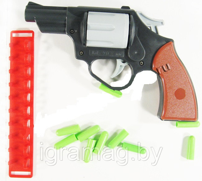 Игрушечный пистолет Револьвер с патронами 18,5 см. - фото 5 - id-p147811866