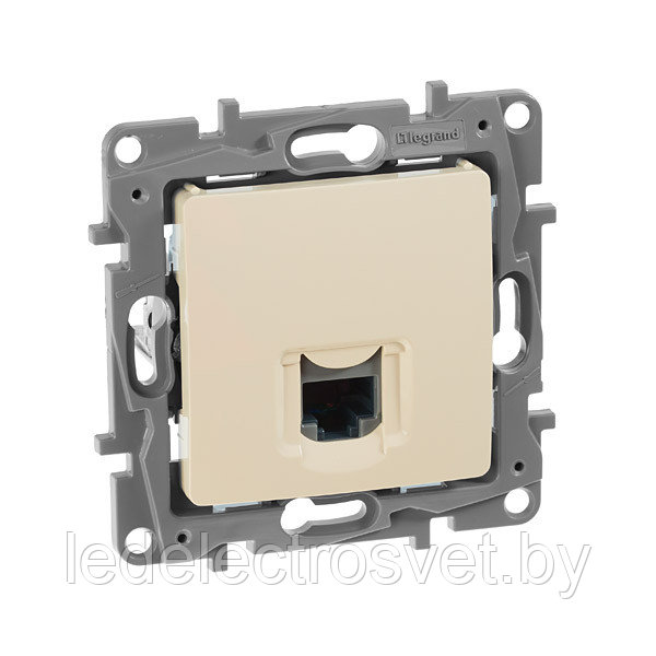 Etika - Розетка 1хRJ-45 UTP CAT5E 8конт.(сл.кость) - фото 1 - id-p147814105